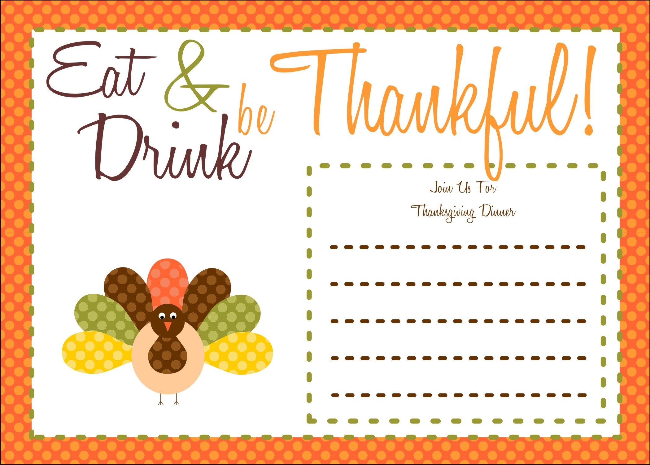 022 Free Thanksgiving Invitationteste Ideas Printable Of Postcard - Free Printable Thanksgiving Invitation Templates