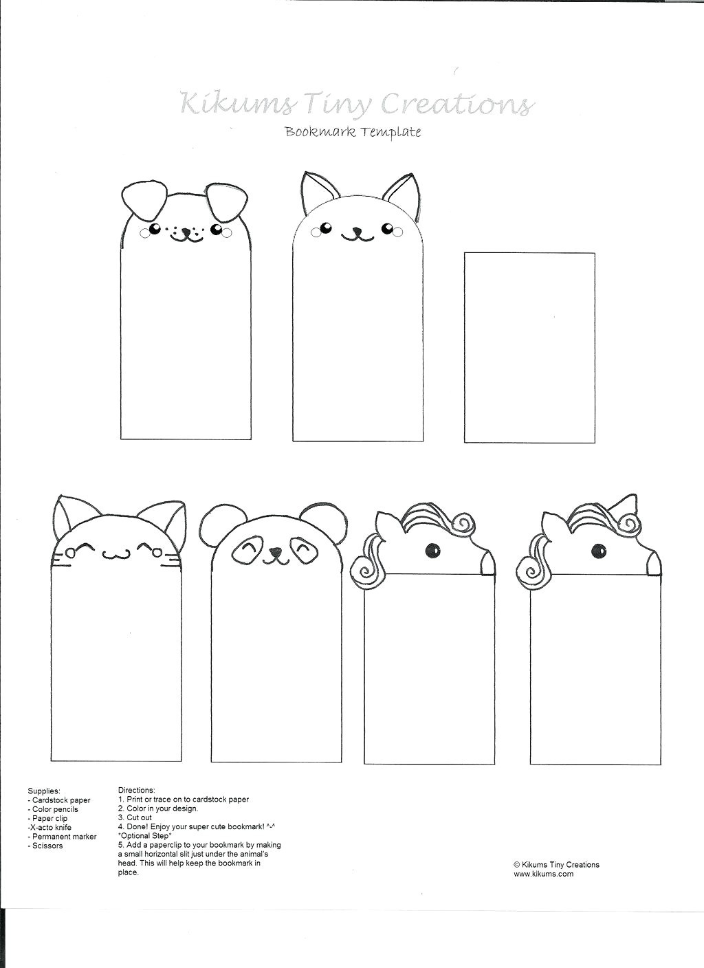 023 Printable Animal Bookmarks Classicoldsong Me To Make And Print - Free Printable Blank Bookmarks