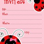 1) Free Printable Ladybug Invitation Blank Template. 2) Beautiful   Free Printable Ladybug Stationery