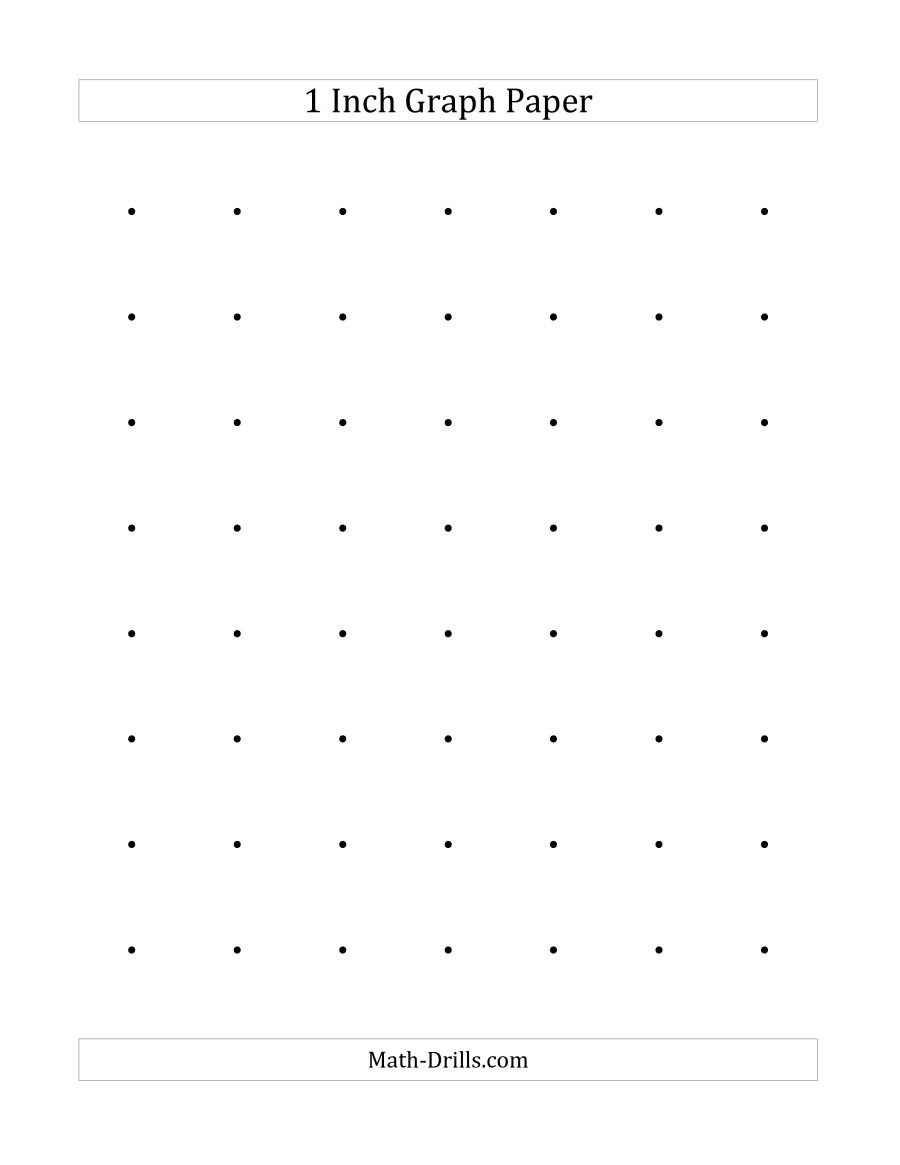1 Inch Dot Paper (A) - Free Printable Square Dot Paper
