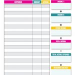 10 Budget Templates That Will Help You Stop Stressing About Money   Free Printable Household Expense Sheets
