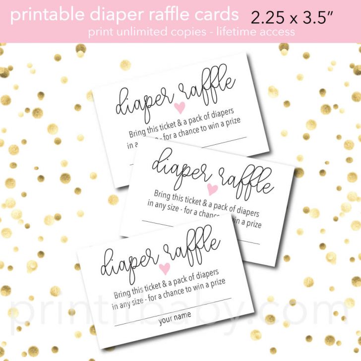 Free Printable Diaper Raffle Tickets For Boy Baby Shower