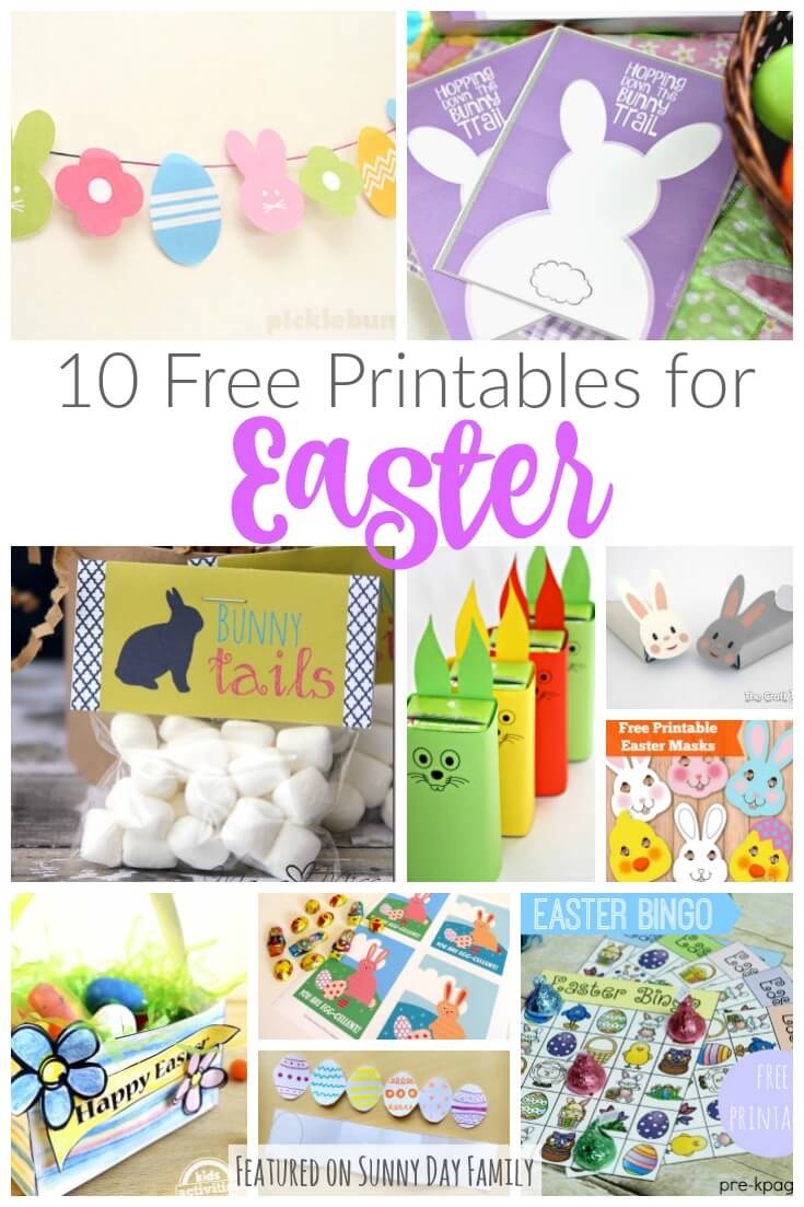 10 Free Printables For Easter: Decorations, Treats, &amp;amp; Games | Sunny - Free Printable Easter Decorations