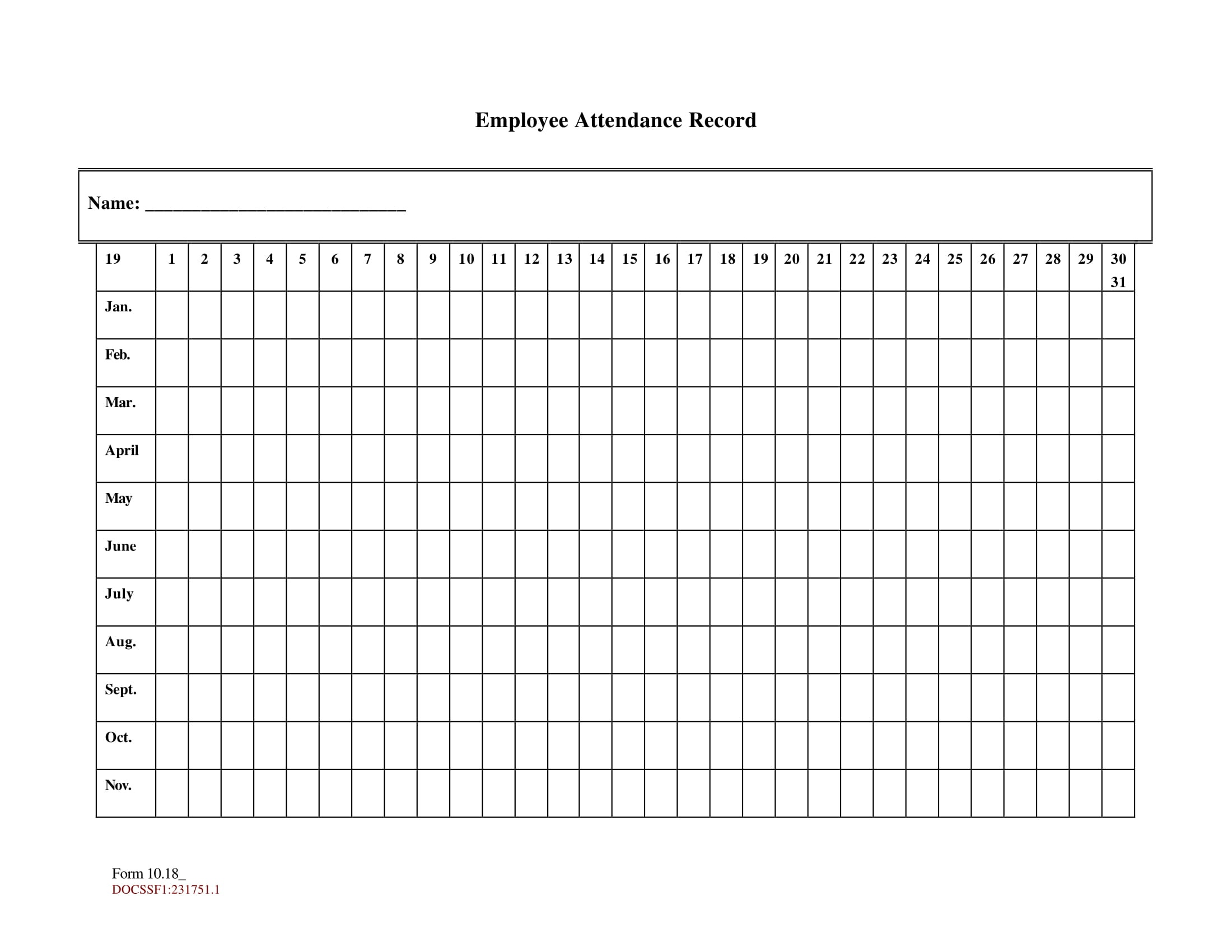 10+ Printable Attendance Sheet Examples - Pdf, Word | Examples - Free Printable Attendance Sheets