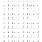 100 Vertical Questions    Multiplication Facts    1 51 10 (A)   Free Printable Math Worksheets Multiplication Facts