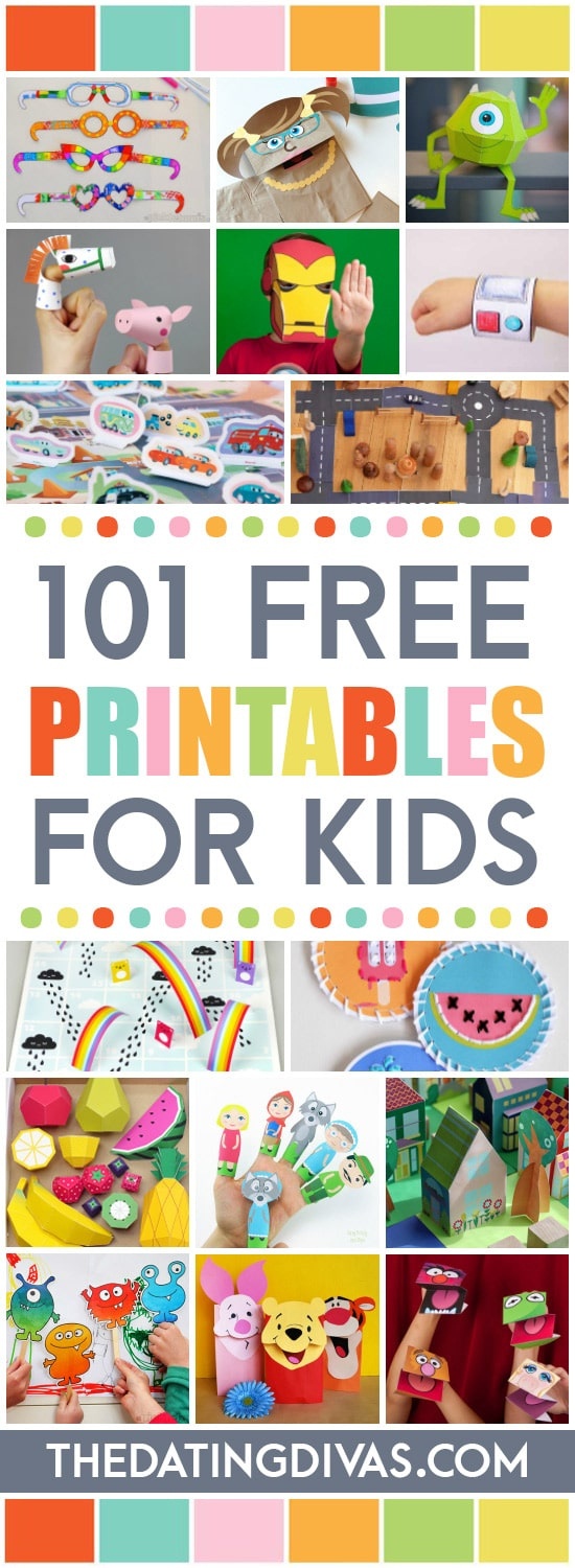 101 Free Printables For Kids - From The Dating Divas - Free Printables For Kids