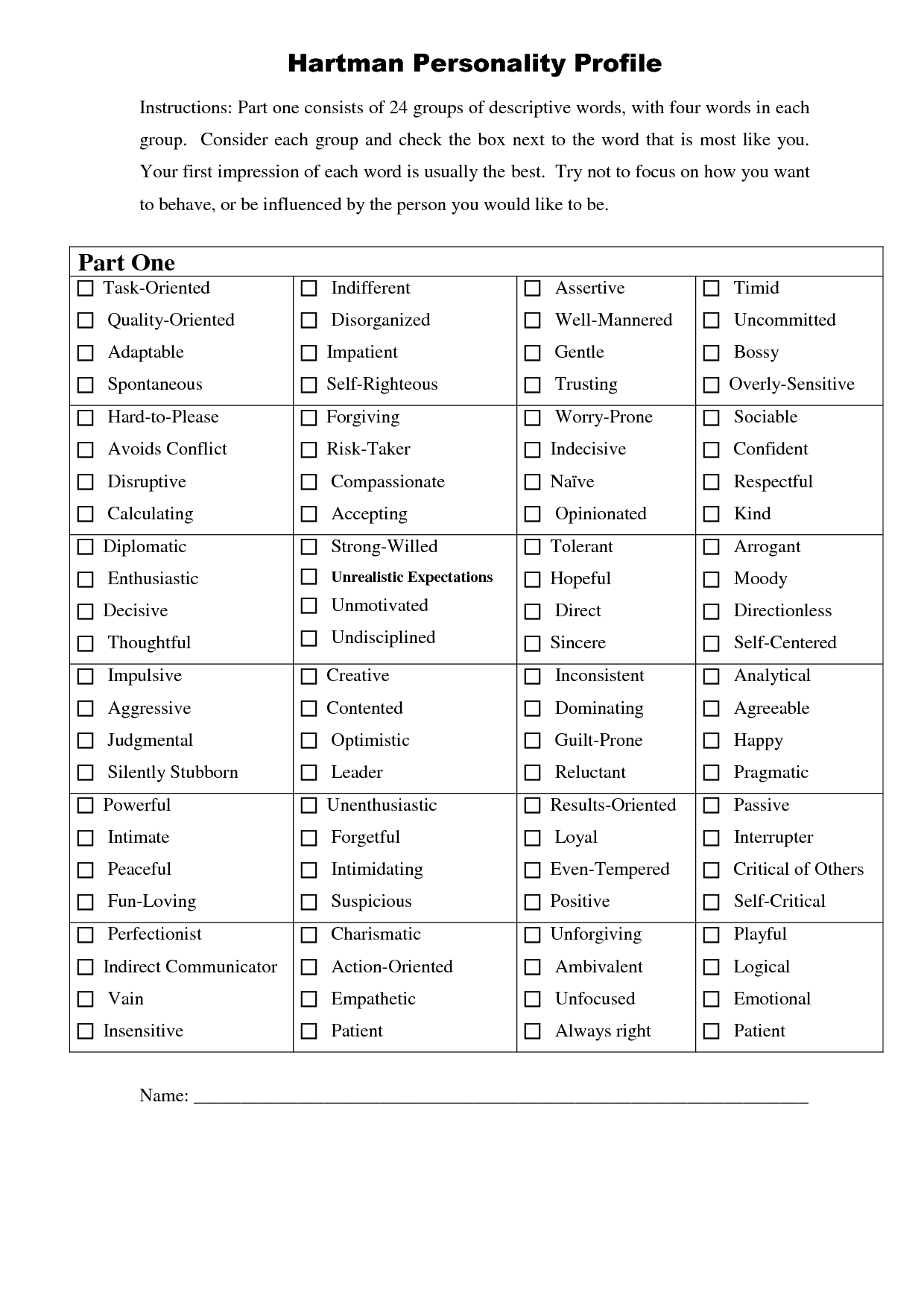 11 Best Photos Of Free Printable Personality Test With Answers - Free Printable Personality Test