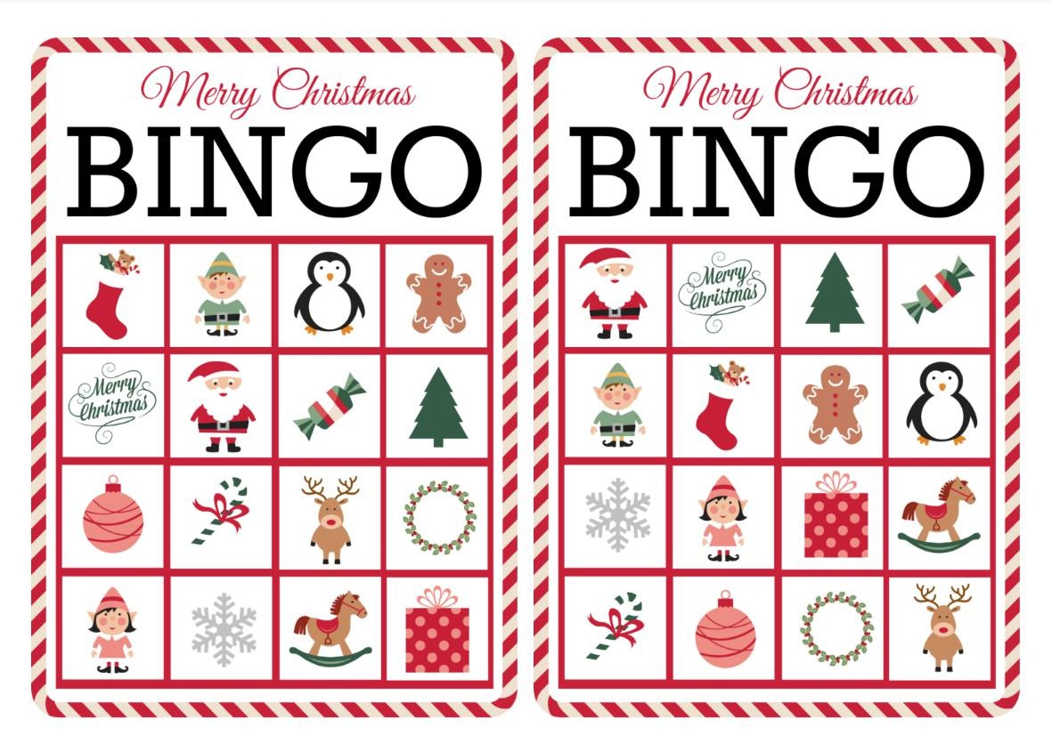 Free Printable Christmas Bingo Cards For Large Groups