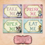 11 Images Of Alice Eat Me Label Template | Netpei – Label Maker Ideas   Free Printable Alice In Wonderland Eat Me Tags