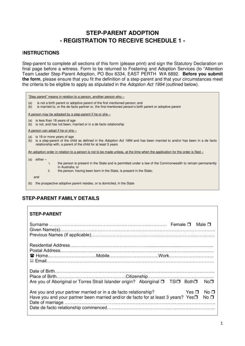 12+ Adoption Paper Templates - Pdf | Free &amp;amp; Premium Templates - Free Printable Adoption Papers