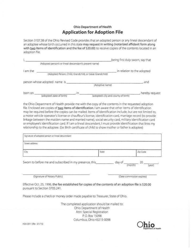 Free Printable Adoption Papers