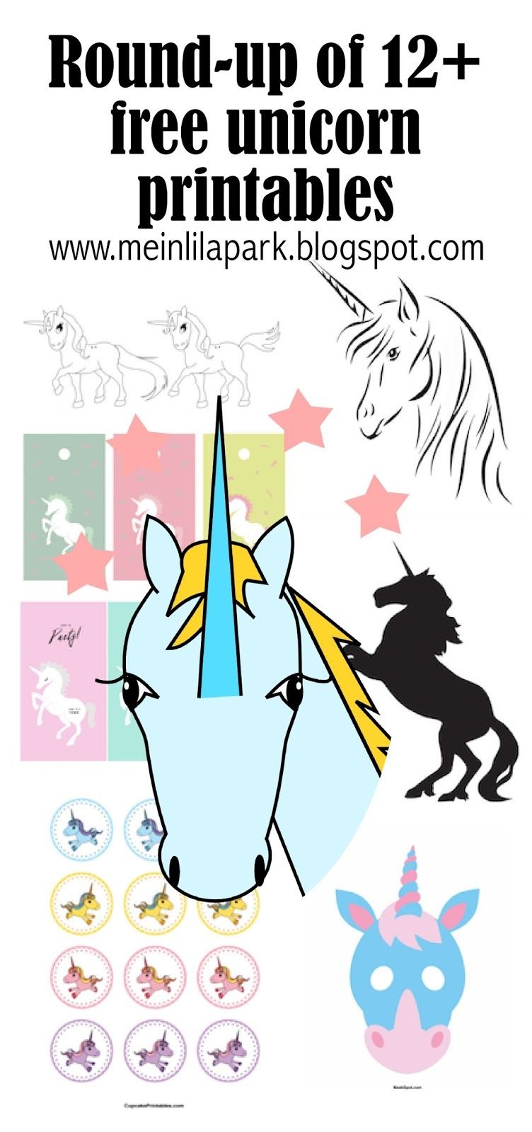 12+ Free Unicorn Printables - Einhorn - Round-Up | Printables - Unicorn Printable Free