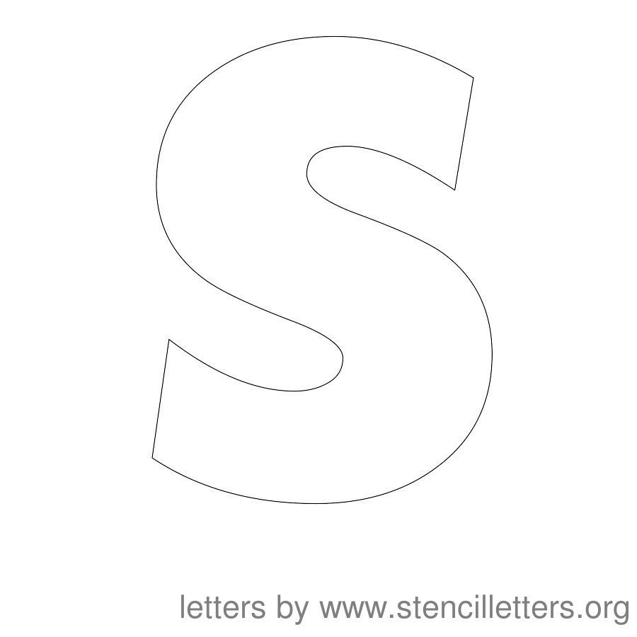 12 Inch Stencil Letter Uppercase S | Vbs 2017 | Lettering, Large - One Inch Stencils Printable Free