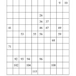 120 Chart Partially Filled (A) Math Worksheet #freemath | 1St Grade   Free Printable Hundreds Chart To 120