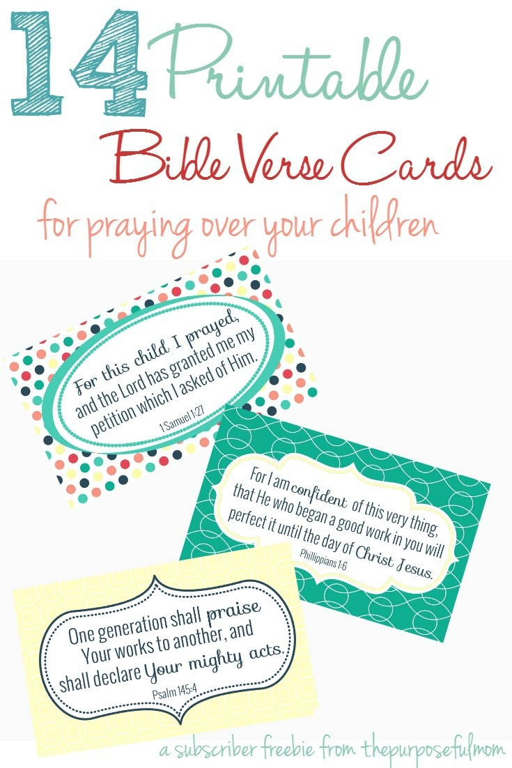 14 Bible Verses Every Mom Can Pray Over Her Children - The - Free Printable Bible Verses For Children