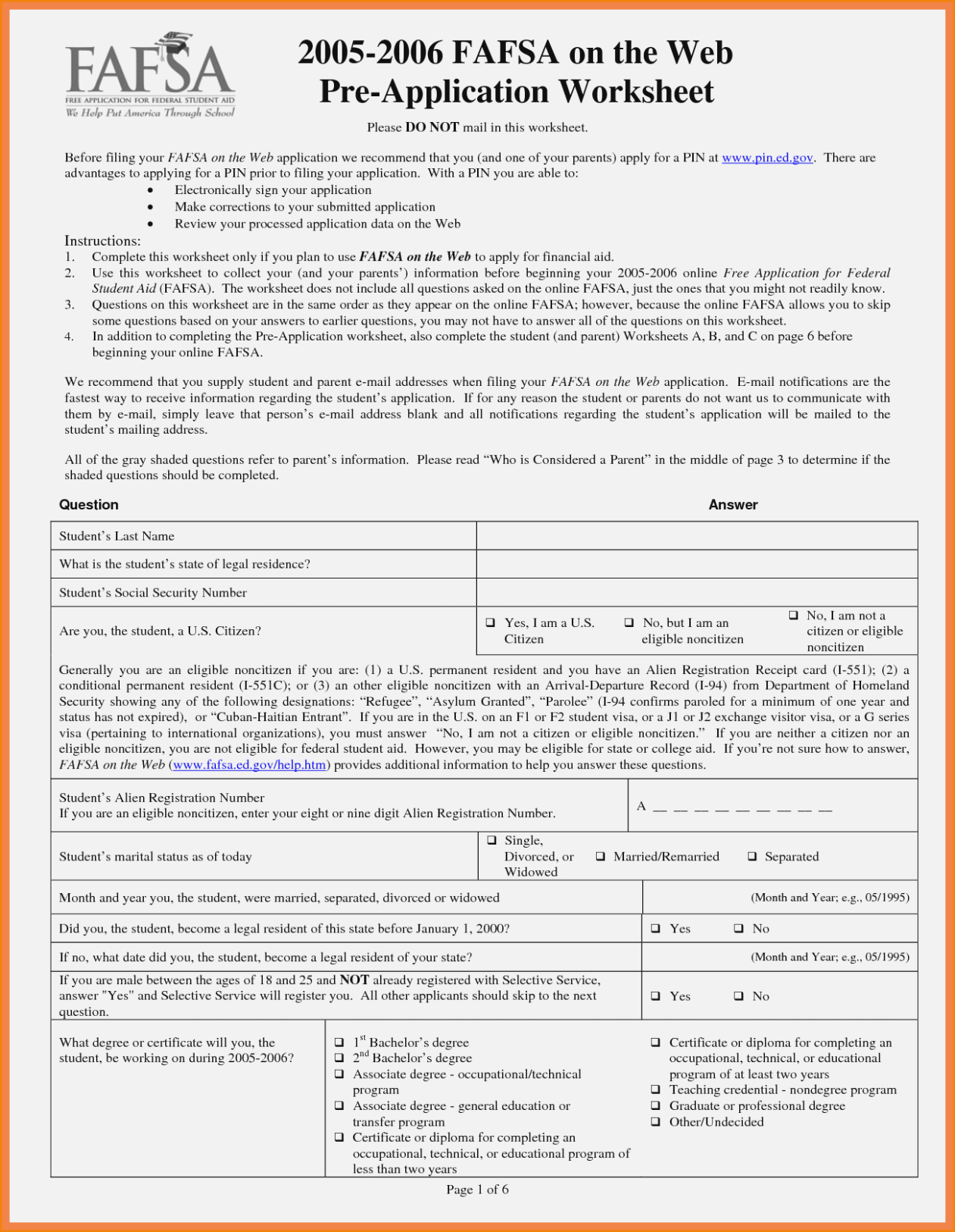 14 Precautions You Must Take | The Invoice And Form Template - Free Printable Fafsa Form