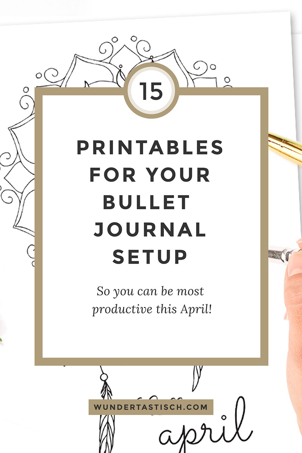 15 Bullet Journal Printables April 2017 + Freebies - Wundertastisch - Free Bullet Journal Printables 2017