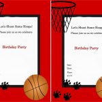 15 Easy Basketball Birthday Cards : Lenq   Basketball Invites Free Printable