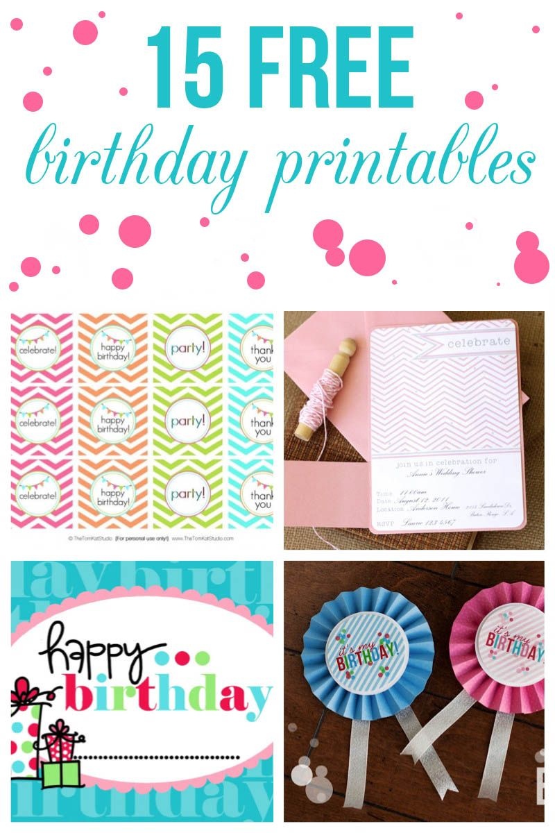 15 Free Birthday Printables | Party - Party Printables, Party En - Free Birthday Printables