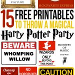 15 Free Harry Potter Party Printables   Part 1   Lovely Planner   Free Harry Potter Printable Signs