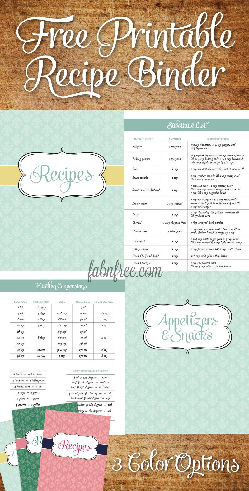15 Free Recipe Cards Printables, Templates, And Binder Inserts - Free Printable Recipe Page Template