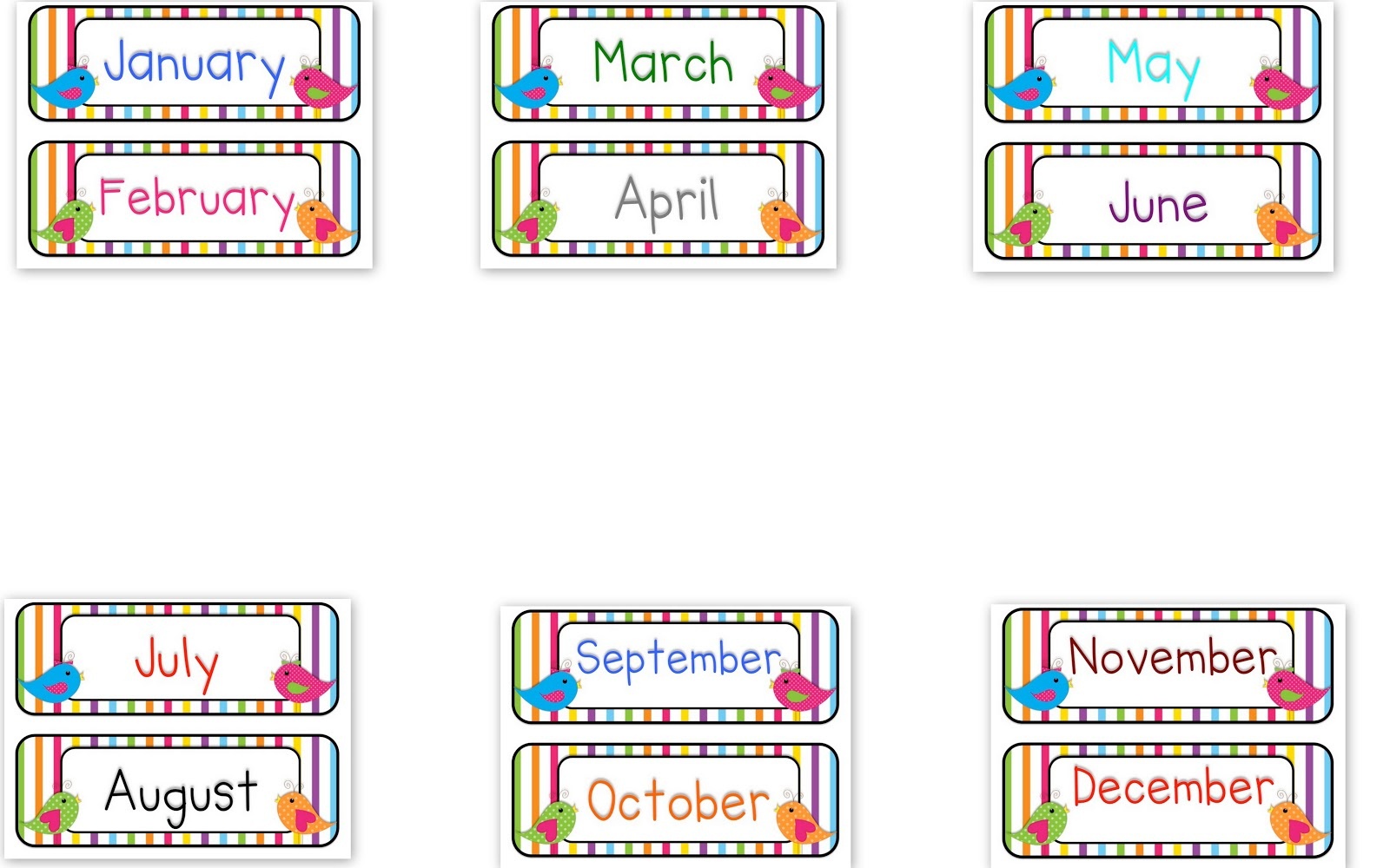15+ Months Of The Year Clipart | Clipartlook - Months Of The Year Printables Free