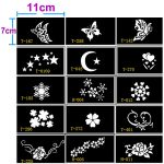 15 Pcs Stencils For Tattoo Henna Tattoo Stencil For Face Painting   Free Printable Stencils For Face Painting