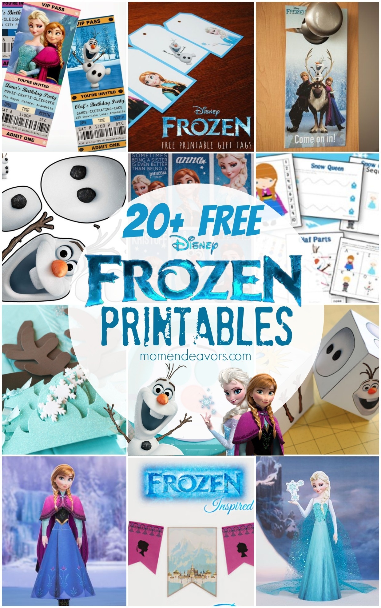 20+ Free Disney Frozen Printables {Activity Sheets &amp;amp; Party Decor} - Free Frozen Printables