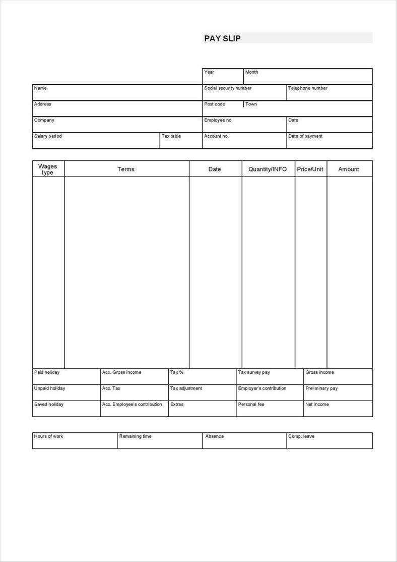 20+ Free Pay Stub Templates - Free Pdf, Doc, Xls Format Download - Free Printable Check Stubs Download