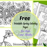 20 + Free Printable Spring Coloring Sheets For Kids (And Adults   Free Printable Spring Coloring Pages For Adults