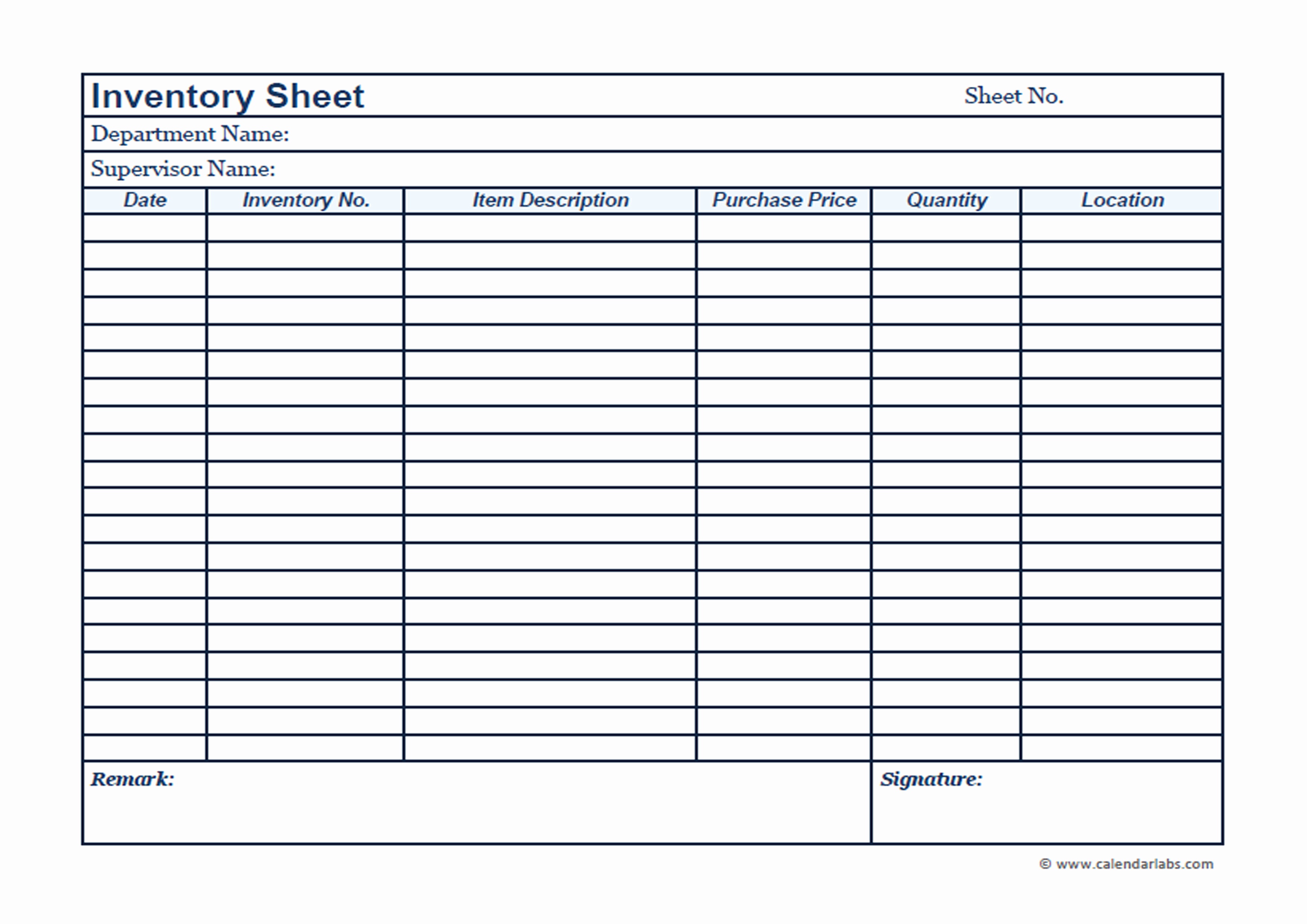 Free Printable Business Inventory Forms Printable Forms Free Online