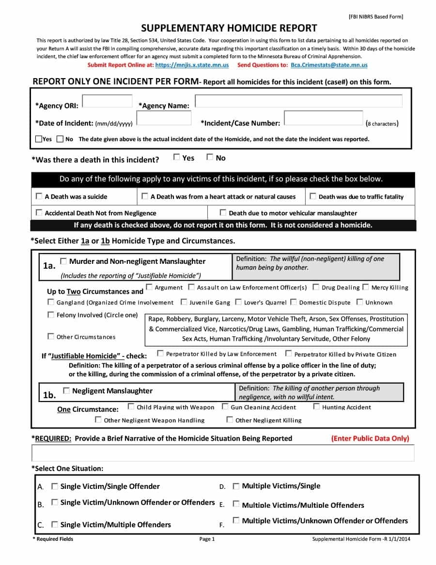 20+ Police Report Template &amp;amp; Examples [Fake / Real] ᐅ Template Lab - Free Printable Police Report