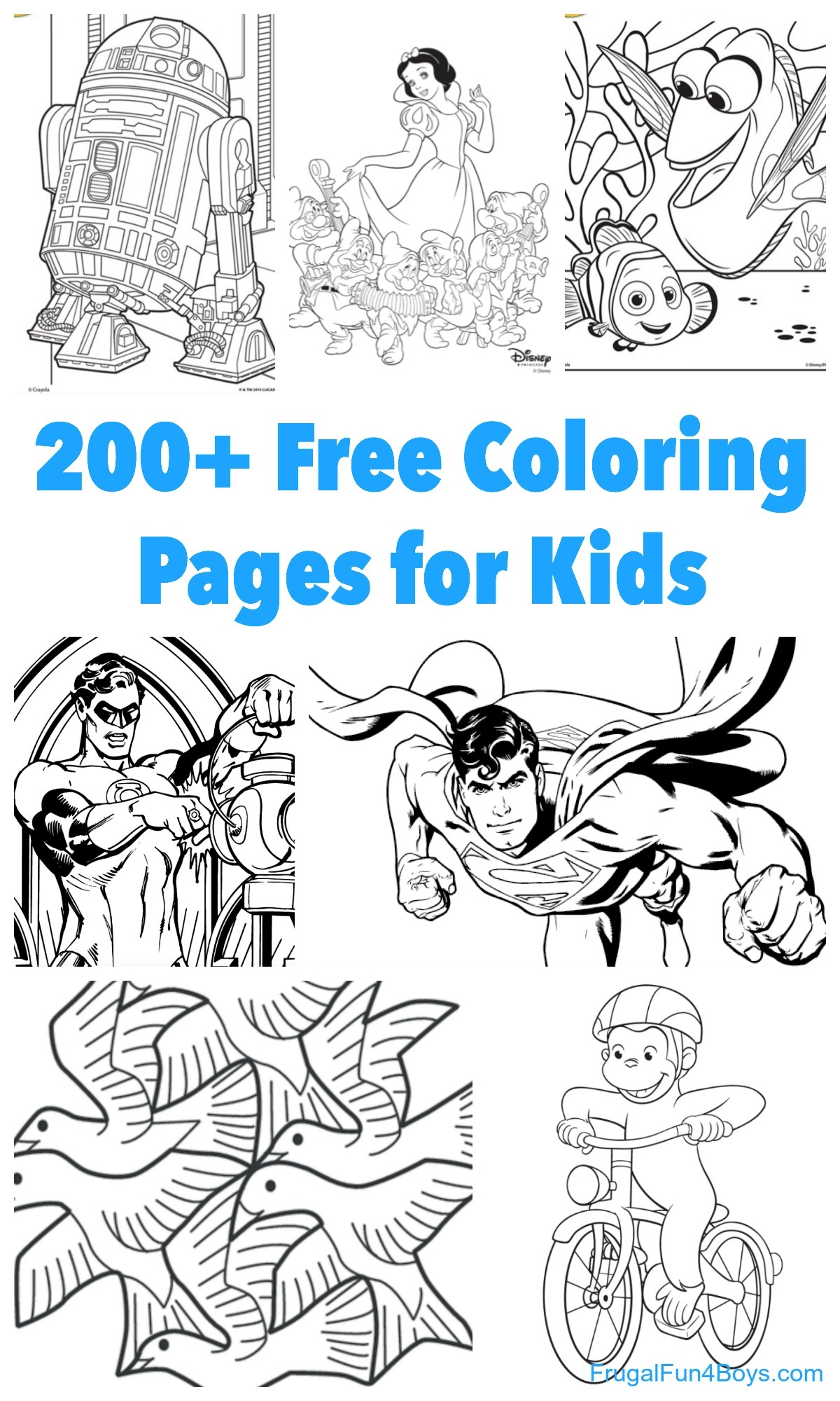 200+ Printable Coloring Pages For Kids - Frugal Fun For Boys And Girls - Free Coloring Printables