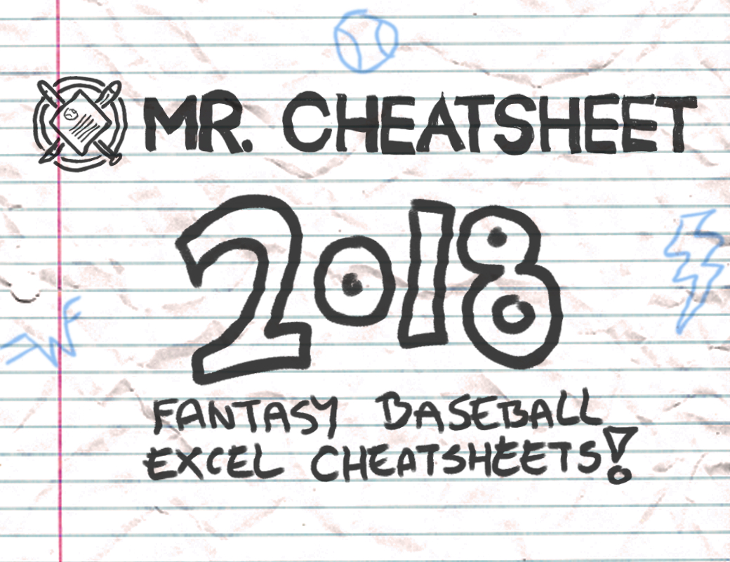 2018 Fantasy Baseball Excel Cheatsheets (Roto And Points Leagues - Free Printable Fantasy Football Cheat Sheets