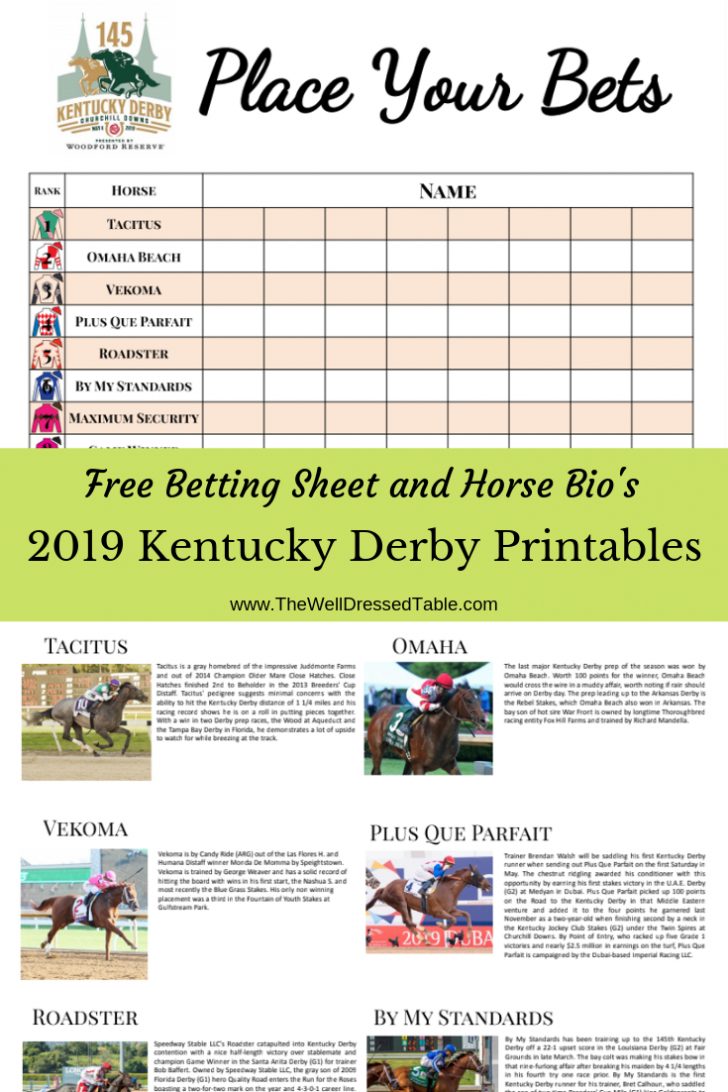 Free Kentucky Derby Printables