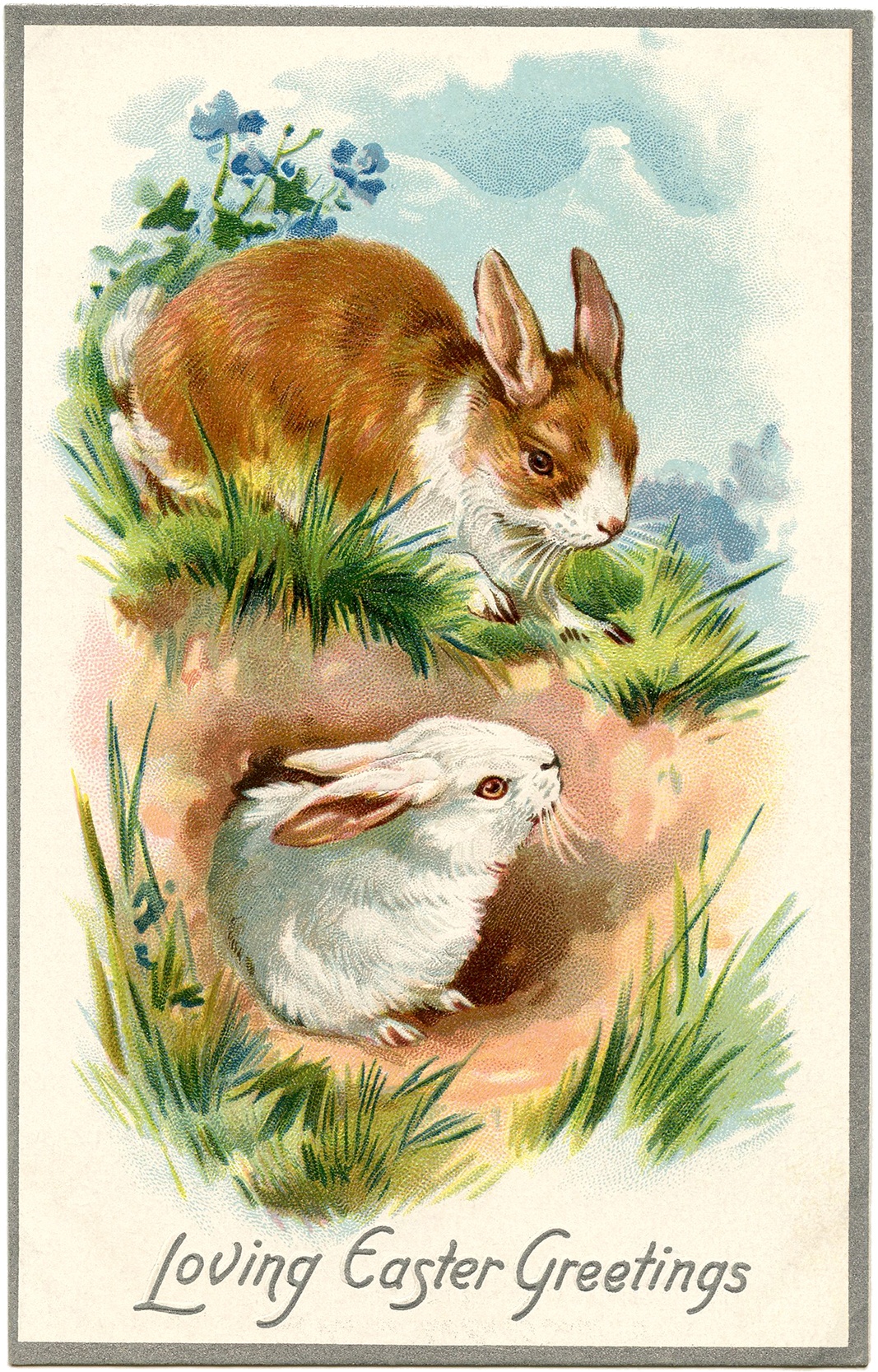 21 Easter Bunny Images Free - Updated! - The Graphics Fairy - Free Printable Vintage Easter Images