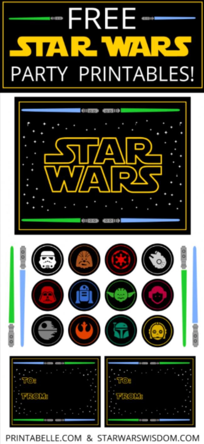 25 Stupendous Star Wars Party Ideas – Tip Junkie - Free Star Wars Party Printables