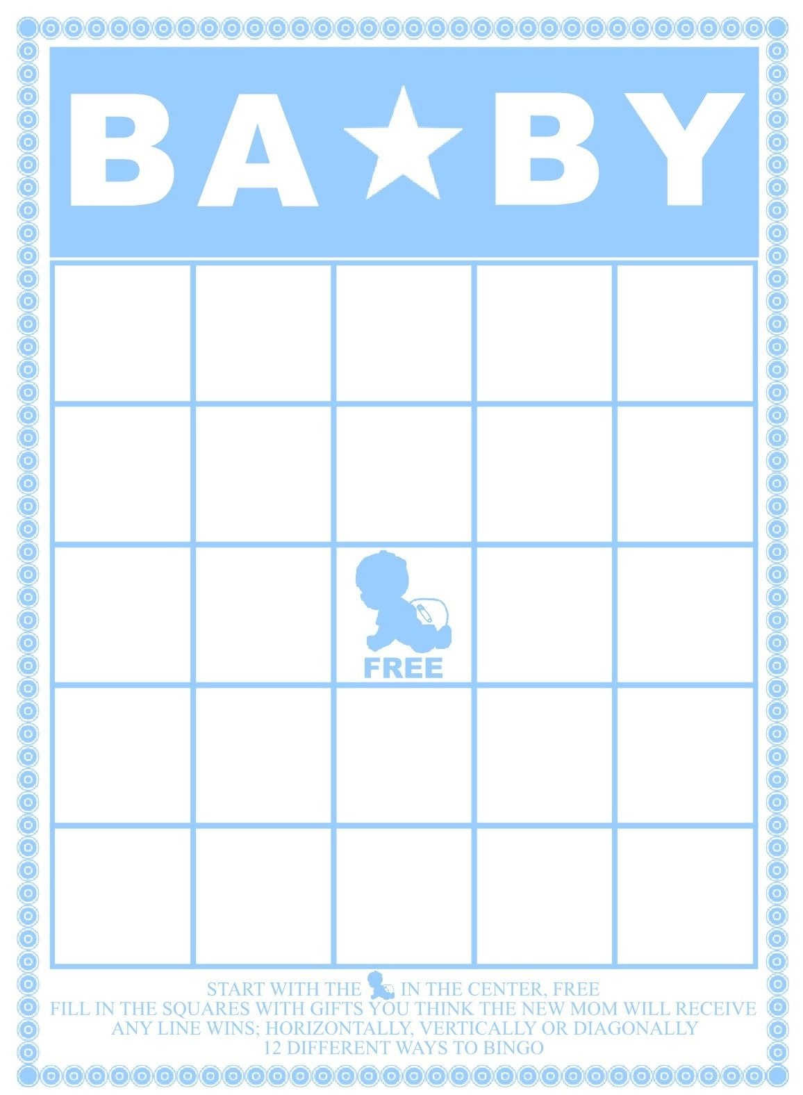 29 Sets Of Free Baby Shower Bingo Cards Pertaining To Baby Bingo - Free Printable Baby Shower Bingo Blank Cards