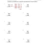 3 Digit Expanded Form Subtraction (A)   Free Printable Expanded Notation Worksheets