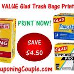 3 New Glad Trash Bag Printable Coupons ~ Save $4.50!   Free Printable Coupons For Trash Bags