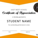30 Free Certificate Of Appreciation Templates And Letters   Free Printable Certificates For Students