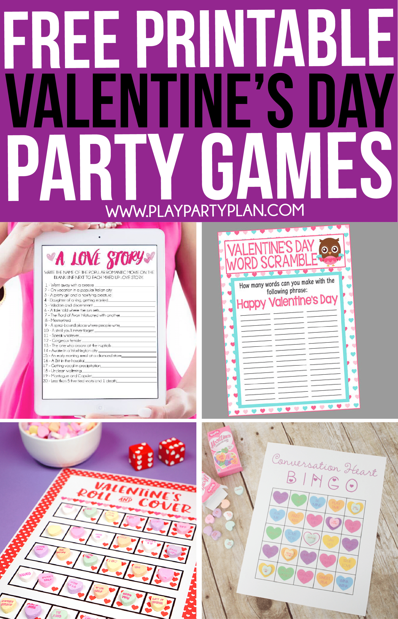 30 Valentine's Day Games Everyone Will Absolutely Love - Play Party Plan - Free Printable Group Games