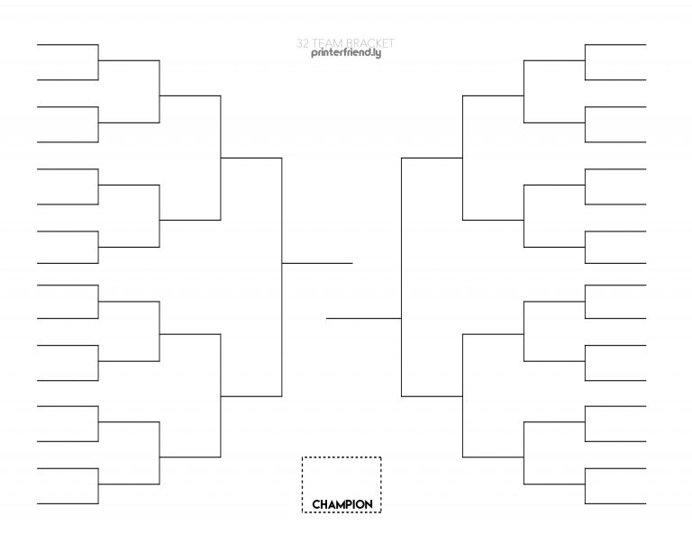 32 Tournament Team Bracket - Printerfriendly - Free Printable Wrestling ...