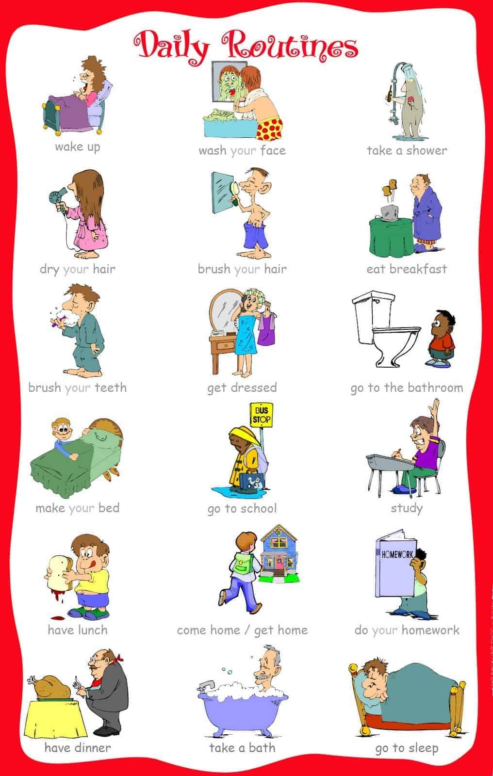 33 Printable Visual/picture Schedules For Home/daily Routines. - Autism Picture Cards Free Printable