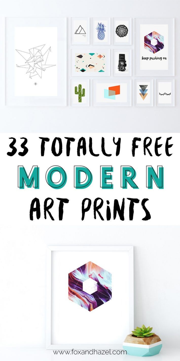 33 Totally Free Modern Art Printables For Your Home - Fox + Hazel - Free Gallery Wall Printables