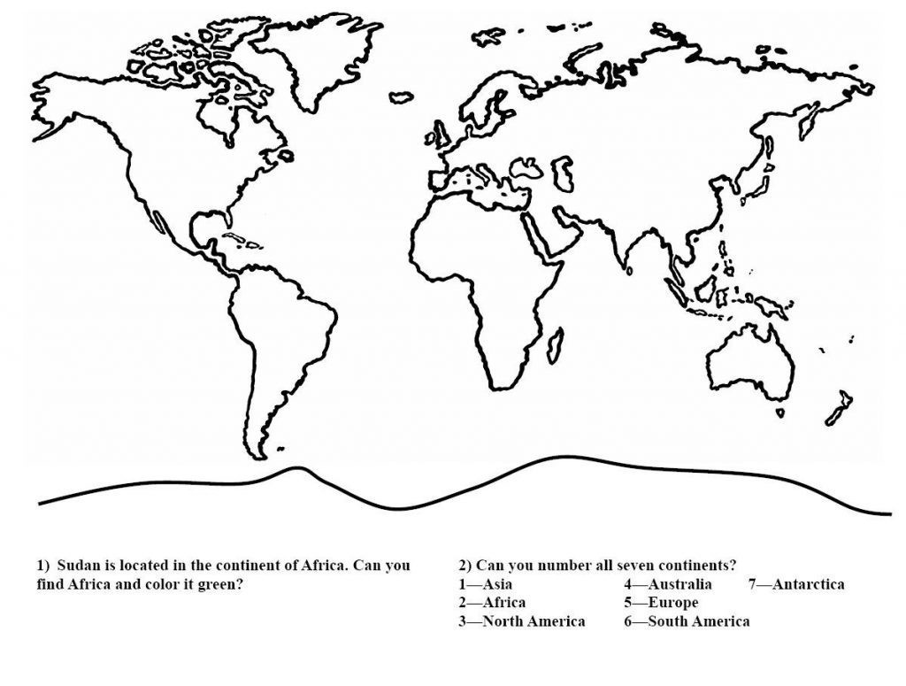 38 Free Printable Blank Continent Maps | Kittybabylove - Free Printable Continent Map