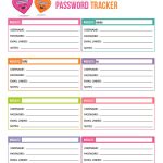 39 Best Password List Templates (Word, Excel & Pdf) ᐅ Template Lab   Free Printable Password Sheet