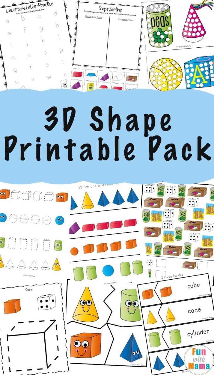 3D Shape Bingo Free Printable