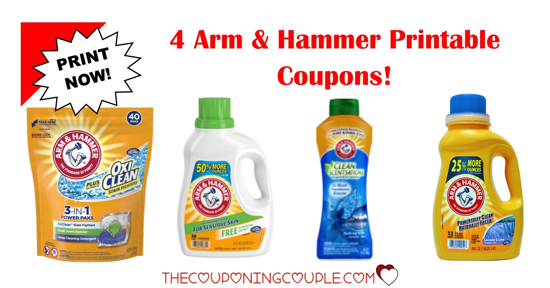 4 Arm &amp;amp; Hammer Printable Coupons ~ Print Now!! Don&amp;#039;t Miss Out! - Free Printable Arm And Hammer Coupons