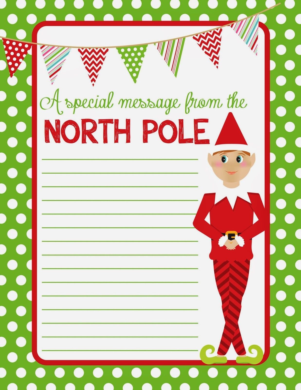 Elf Envelope Printable